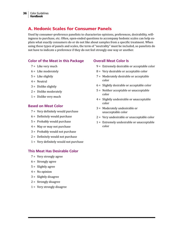 Meat Color Measurment Guidelines | PDF