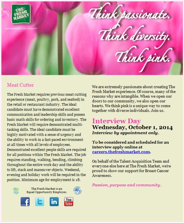 Meat Cutter Job Charlotte NC Oct 1 Interview Day