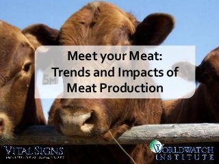 Meet your Meat:
Trends and Impacts of
Meat Production
 