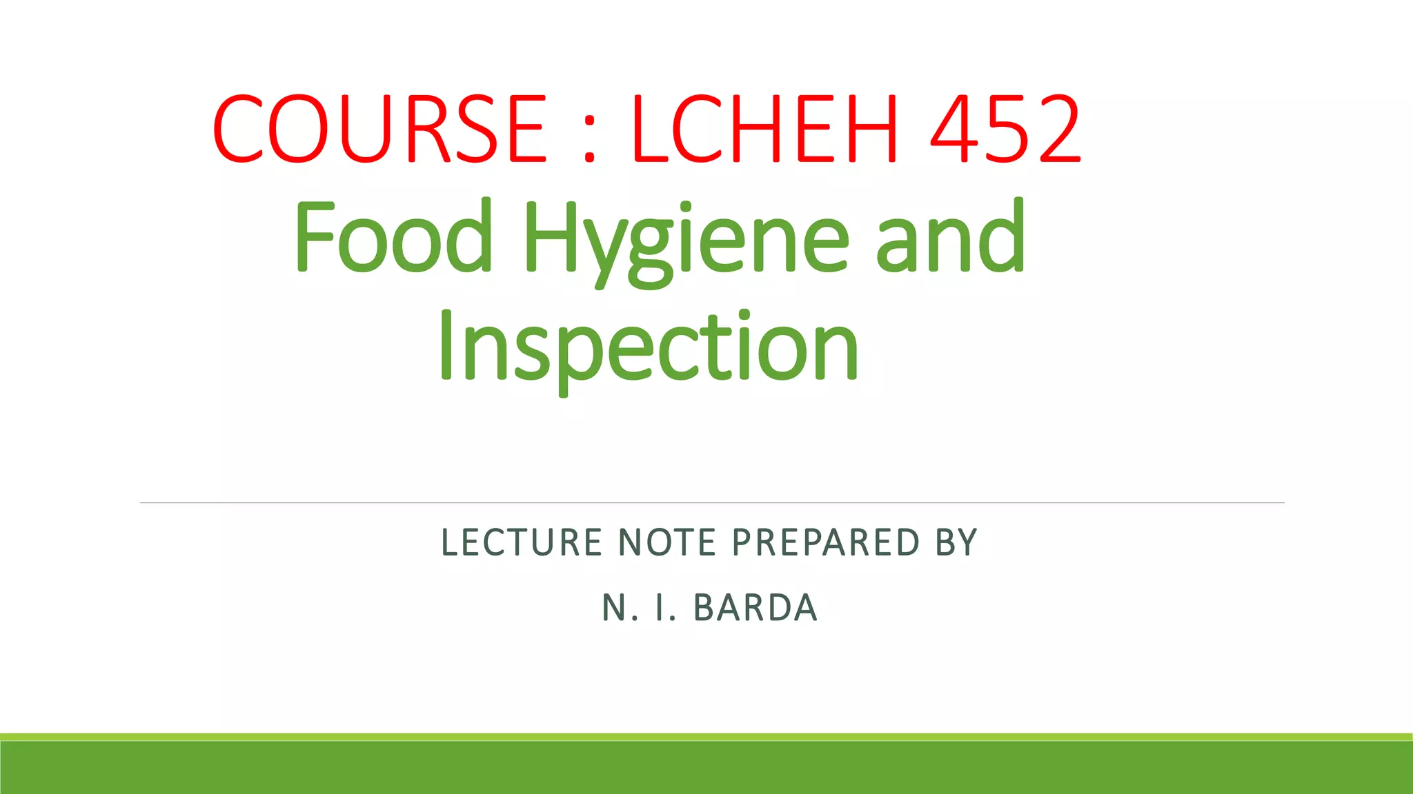 Meat hygiene and inspection | PPT
