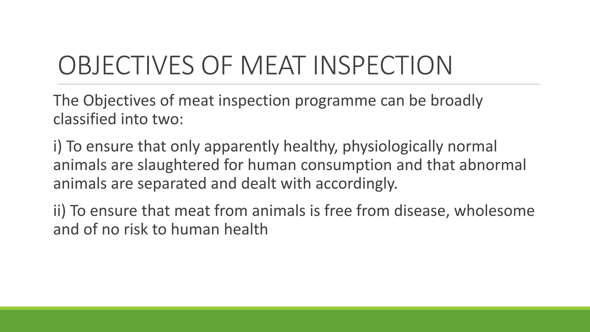 Meat hygiene and inspection | PPT