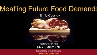 Meat‟ing Future Food Demands
Emily Cassidy
 