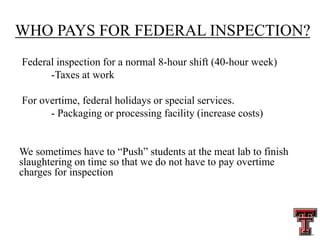 Meat Inspection for the hotel managements students | PPT