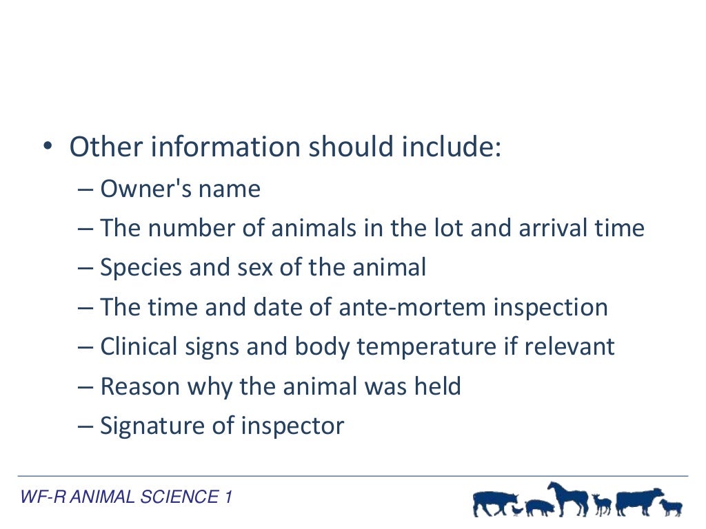 Meat Inspection Procedures