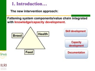 Meat and live animals value chain development: IPMS and partners experiences 