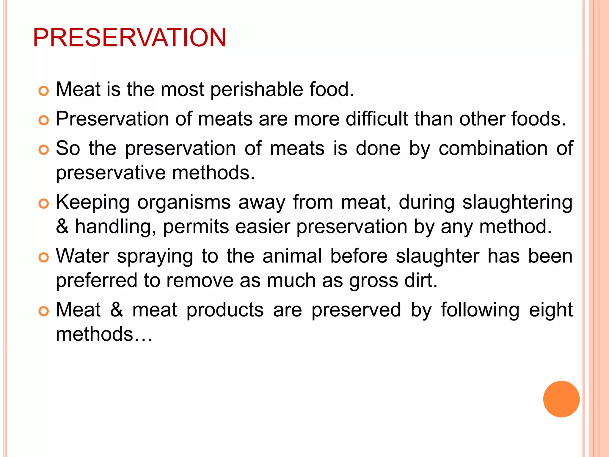 Meat Perishable Microbial spoilage of meat & meat products | PPTX
