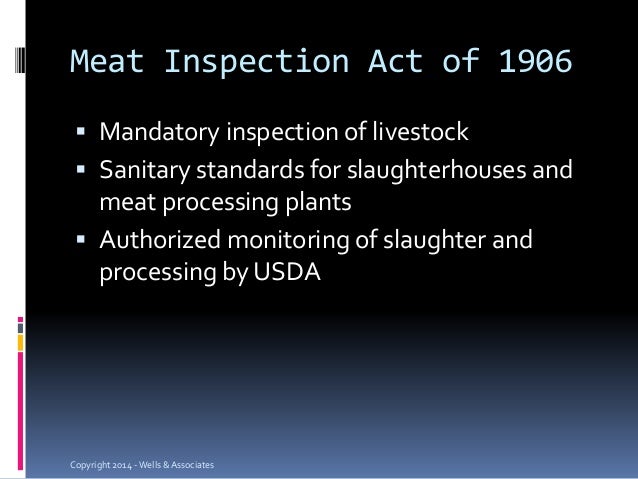Meat inspection act 1906 essay format