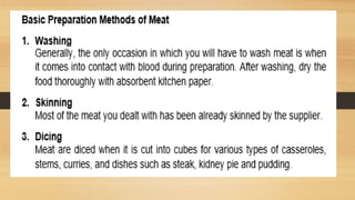meat preparation and the market form of meat