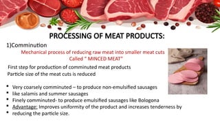 Meat Processing Methods Overview :Meat Processing Technology .pptx