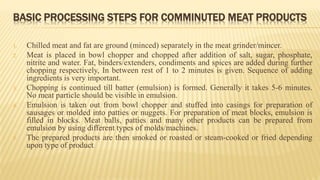 Meat Processing Methods MEAT PROCESSING TECHNOLOGY | PPTX