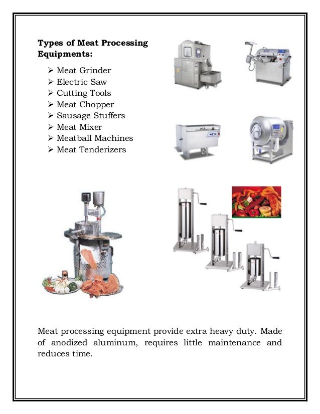 Meat processing equipment