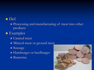meat products and food additives. ppt | PPT