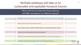 Sustainable livestock opportunities and future food system realities