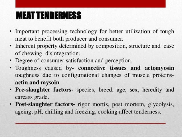 Meat tenderization