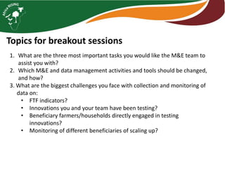 Monitoring, data management, and impact assessment in Africa RISING