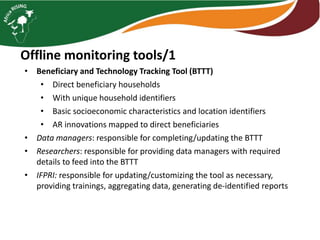 Monitoring, data management, and impact assessment in Africa RISING
