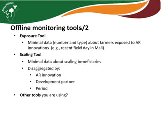 Monitoring, data management, and impact assessment in Africa RISING