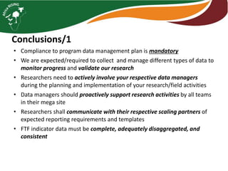 Monitoring, data management, and impact assessment in Africa RISING
