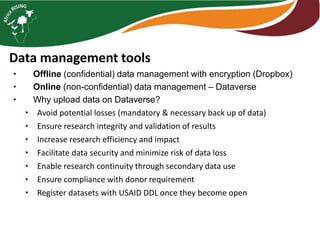 Monitoring, data management, and impact assessment in Africa RISING
