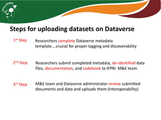 Monitoring, data management, and impact assessment in Africa RISING
