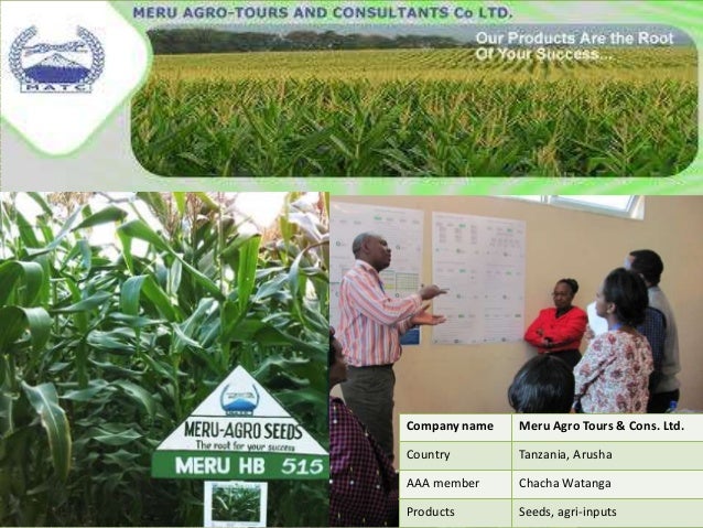 18 Job Opportunities at Meru Agro-Tours & Consultants Co. Ltd