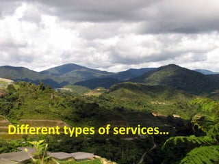 Different types of services…
 