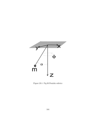 θ
φ
m
xy
z
Figure 23.1: Fig.33 Pendulo esferico
184
 