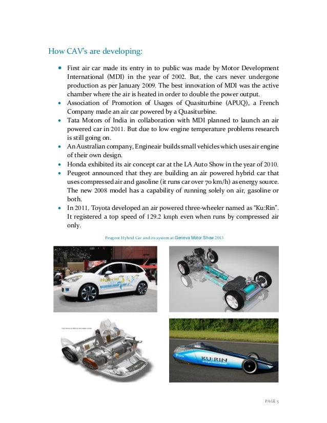 COMPRESSED AIR VEHICLES THE FUTURE HYBRIDS