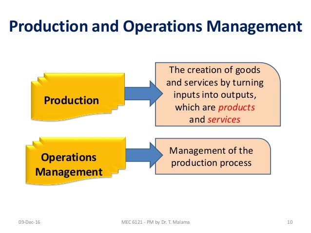 MEC 6121 #1 introduction to production management