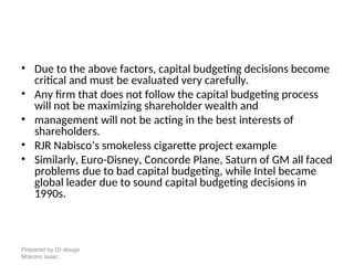 Comprehensive Guide to Capital Budgeting Techniques and Decision-Making ...