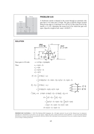 PROPRIETARY MATERIAL. © 2010 The McGraw-Hill Companies, Inc. All rights reserved. No part of this Manual may be displayed,
reproduced or distributed in any form or by any means, without the prior written permission of the publisher, or used beyond the limited
distribution to teachers and educators permitted by McGraw-Hill for their individual course preparation. If you are a student using this Manual,
you are using it without permission.
632
PROBLEM 5.74 (Continued)
(b) We have 0: 0x xF AΣ = =
Eq. (1)
600 300(0.53590)
y yA B=
= +
761 N= 761 N= =A B W
 