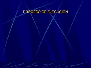 PROCESO DE EJECUCIÓN 
 