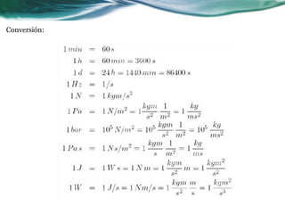 Conversión:
 