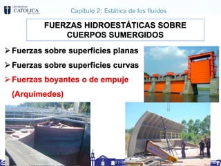 Capítulo 2: Estática de los fluidos
En resumen…
 
