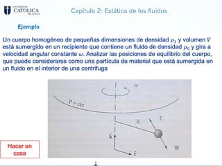 Capítulo 2: Estática de los fluidos
Ejemplo
 