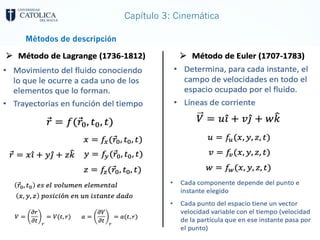 Capítulo 3: Cinemática
Métodos de descripción
 
