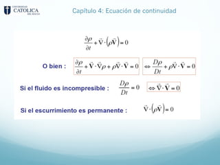 Capítulo 4: Ecuación de continuidad
 
