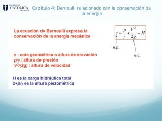 Capítulo 4: Bernoulli relacionado con la conservación de
la energía
 