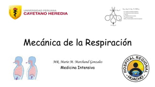Mecánica de la Respiración
MR. Mario M. Marchand Gonzales
Medicina Intensiva
 