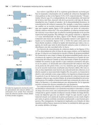 PROBLEMAS • 151
4-54. El vástago de 10 mm de diámetro de un perno de
acero está envuelto por un casquillo de bronce. El diá-
metro exterior de este casquillo es de 20 mm y su diáme-
tro interior es de 10 mm. Si el esfuerzo de fluencia para el
acero es (Y )ac  640 MPa y para el bronce es (Y)br 
520 MPa, determine la magnitud de la carga elástica má-
xima P que puede aplicarse al conjunto. Eac  200 GPa,
Ebr  100 GPa.
4-55. El miembro rígido es mantenido en la posición
mostrada por tres barras de acero A-36. Cada barra tie-
ne una longitud inicial (no alargada) de 0.75 m y un área
transversal de 125 mm2
. Determine las fuerzas en las barras
si a un nivelador en la barra EF se le da una vuelta ente-
ra. El avance del tornillo es de 1.5 mm. Desprecie el tama-
ño del nivelador y suponga que es rígido. Nota: el avance
ocasiona que la barra,al estar descargada,se acorte 1.5 mm
cuando al nivelador se le da una vuelta entera.
4-57. La prensa consta de dos cabezales rígidos mante-
nidos en posición por las dos barras de acero A-36 de

1
2

 pulg de diámetro. Se coloca en la prensa un cilindro só-
lido de aluminio 6061-T6 y se ajustan los tornillos de ma-
nera que apenas si aprieten contra el cilindro. Determine
el ángulo que el tornillo debe girar antes que las barras
o el espécimen comiencen a fluir. El tornillo de cuerda
simple en el perno tiene un avance de 0.01 pulg. Nota: el
avance representa la distancia que el tornillo avanza a lo
largo de su eje en una vuelta completa del tornillo.
*4-56. La prensa consta de dos cabezales rígidos man-
tenidos en posición por las dos barras de acero A-36 de
0.5 pulg de diámetro. Se coloca en la prensa un cilindro
sólido de aluminio 6061-T6 y se ajustan los tornillos de
manera que apenas si aprieten contra el cilindro. Si lue-
go se aprietan media vuelta, determine el esfuerzo nor-
mal promedio en las barras y en el cilindro. El tornillo de
cuerda simple en el perno tiene un avance de 0.01 pulg.
Nota: el avance representa la distancia que el tornillo
avanza a lo largo de su eje en una vuelta completa del
tornillo.
10 mm
20 mm
P
P
Prob. 4-54
0.5 m
B
A
D
C
0.5 m
0.75 m
0.75 m
F
E
Prob. 4-55
12 pulg
10 pulg
2 pulg
Prob. 4-56
12 pulg
10 pulg
2 pulg
Prob. 4-57
04-Hibbeler 30/8/56 10:52 AM Página 151
 