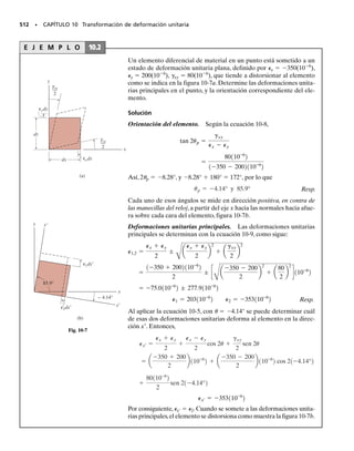 [[A 2337]]
Estos álabes de turbina están sometidos a una pauta compleja de esfuerzos,
que se visualiza con las bandas de color que aparecen en las paletas cuando
se fabrican con un material transparente y se ven a la contraluz polarizada.
Para comprobar su diseño, los ingenieros deben poder determinar dónde se
presenta el esfuerzo máximo y qué dirección tiene.
(Cortesía de Measurements Group,Inc.,Raleigh,North Carolina 27611,Estados Unidos.)
 