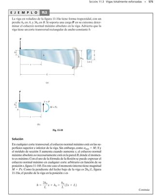 E J E M P L O 10.1
Un elemento diferencial de material en un punto se sujeta a un estado
de deformación unitaria plana, x  500(10 
