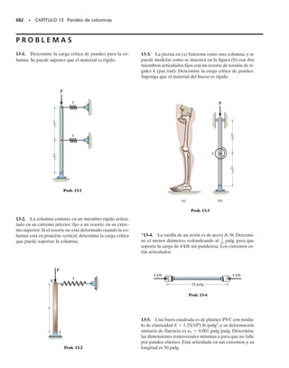 6
)). Como se ve en la figura 10-17, el radio
del círculo es, entonces,
Pmín = 1-100 - 3092110-6
2 = -409110-6
2
Pmáx = 1-100 + 3092110-6
2 = 209110-6
2
R = C 21400 - 10022
+ 17522
D110-6
2 = 309110-6
2
Al calcular las deformaciones unitarias principales en el plano, resulta
Según el círculo,la deformación unitaria cortante máxima en el plano es
Deformación unitaria cortante máxima absoluta. De acuerdo con
los resultados anteriores, máx  209(10 