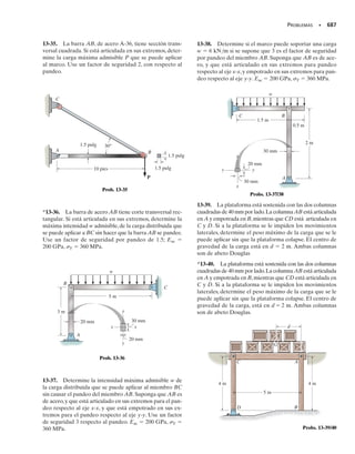 E J E M P L O 10.8
El estado de deformación unitaria en el punto A del soporte en la
figura 10-19a se mide con la roseta de deformación que se ve en la fi-
gura 10-19b. Debido a las cargas, las lecturas en las galgas son a 
60(10 