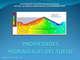 Mecanica de Suelos I - UNH - 2014 1
UNIVERSIDAD NACIONAL DE HUANCAVELICA
ESCUELA ACADEMICO PROFESIONAL DE INGENIERIA CIVIL
 