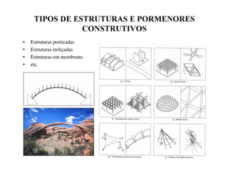 7,326'((6758785$6(3250(125(6
2167587,926
• Estruturas porticadas
• Estruturas treliçadas
• Estruturas em membrana
• etc.
 