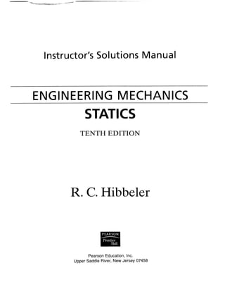 (Mecanica)manual de soluciones del hibbeler   estatica