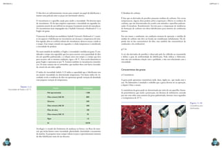 CAPÍTULO 11
MECâNICA 2
252 253
f) Resíduos de carbono
É fato que os derivados de petróleo possuem resíduos de carbono. Em certas
temperaturas, alguns óleos podem sofrer evaporação e liberar os resíduos de
carbono, que são determinados de acordo com métodos e aparelhos padroni-
zados (Conradson, Ramsbottom). Servem para a comparação de tendências
de formação de carbono nos óleos lubriicantes para motores de combustão
interna.
Em um motor a combustão, em condições normais de operação, a medida do
resíduo de carbono não deve ser levada em consideração isoladamente. Ela de-
pende não só das características do óleo, mas também das características da
combustão e do combustível.
g) Cor
A cor dos derivados do petróleo é observada pela luz reletida ou transmitida
e deine o grau de uniformidade do lubriicante. Pode indicar o fabricante,
mas não tem nenhuma relação com a qualidade, e não está relacionada com a
viscosidade.
Características das graxas
a) Consistência
A graxa pode apresentar consistência mole, dura, rígida etc., que muda com o
uso. No laboratório é simulado o trabalho que a graxa deveria ter na operação,
e depois é feito o ensaio.
A consistência da graxa pode ser determinada por meio de um aparelho chama-
do penetrômetro, que mede a penetração, em décimos de milímetros, exercida
por um cone sobre uma amostra de graxa padronizada, durante cinco segundos
e à temperatura de 25 °C.
Figura 11.10
Consistência dos
lubriicantes.
O óleo deve ser suicientemente viscoso para cumprir seu papel de lubriicante e
manter uma película entre as peças em movimento relativo.
O viscosímetro é o aparelho usado para medir a viscosidade. Há diversos tipos
de viscosímetro. Os do tipo empírico expressam a viscosidade em segundos (es-
coamento através de um orifício) ou em graus (vazamento através de uma placa).
Os viscosímetros mais empregados são o Saybolt Universal, o Redwood no
1 e o
Engler em graus.
O processo de medição nos medidores Saybolt Universal e Redwood no
1 consis-
te em aquecer o lubriicante no viscosímetro até alcançar a temperatura de teste.
Em seguida, abre-se o orifício inferior do viscosímetro, deixa-se escoar e mede-se
o tempo. Esse tempo contado em segundos e a dada temperatura é considerado
a viscosidade do produto.
No outro modelo de medidor, o Engler, a viscosidade é medida em graus. É con-
siderado o tempo (em segundos) que leva para escorrer certa quantidade de óleo
em um aparelho padronizado, e a relação entre esse tempo e o tempo que leva
para escorrer, sob as mesmas condições, água a 20 °C. Essa escala denomina-se
graus Engler e representa-se por °E. Existem também os viscosímetros cinemáti-
cos. Os mais comuns são os centistokes, que medem óleos com baixa viscosida-
de, através de um tubo capilar.
O índice de viscosidade (tabela 11.3) indica a capacidade que o lubriicante tem
em manter viscosidade em determinada temperatura. Um baixo índice de vis-
cosidade revela a tendência do óleo em apresentar grande variação de densidade
com pequena variação de temperatura.
Fluido Centipoise
Mel (aproximado) 1500
Óleo mineral, SAE 50 800
Glicerina 500
Óleo mineral, SAE 30 300
Óleo de oliva 100
Óleo mineral, SAE 10 70
Água 1,0
Ar 0,018
Areologia é o estudo dos fenômenos de mudança na forma e no luxo do mate-
rial, que inclui fatores como viscosidade, plasticidade, elasticidade e escoamento
da matéria. As pesquisas nesse campo voltam-se para o aproveitamento máximo
do óleo lubriicante antes de seu descarte.
Tabela 11.3
viscosidade de luidos a 20 °C.
sHutterstOCK
Paul
raPsOn/sCienCe
PHOtO
liBrarY
/
latinstOCK
Paul
raPsOn/sCienCe
PHOtO
liBrarY
/
latinstOCK
 