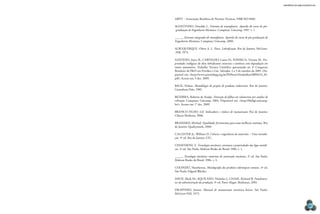 REFERÊNCIAS BIBLIOGRÁFICAS
287
ABNT – Associação Brasileira de Normas Técnicas, NBR ISO 8402.
AGOSTINHO, Oswaldo L. Sistemas de manufatura. Apostila do curso de pós-
-graduação de Engenharia Mecânica. Campinas: Unicamp, 1997. v. 1.
_____. Sistemas integrados de manufatura. Apostila do curso de pós-graduação de
Engenharia Mecânica. Campinas: Unicamp, 2000.
ALBUQUERQUE, Olavo A. L. Pires. Lubriicação. Rio de Janeiro: McGraw-
-Hill, 1973.
AZEVEDO, Joyce B.; CARVALHO, Laura H.; FONSECA, Viviane M. Pro-
priedades reológicas de óleos lubriicantes minerais e sintéticos com degradação em
motor automotivo. Trabalho Técnico Cientíico apresentado no 3º Congresso
Brasileiro de P&D em Petróleo e Gás. Salvador, 2 a 5 de outubro de 2005. Dis-
ponível em: <http://www.portalabpg.org.br/PDPetro/3/trabalhos/IBP0223_05.
pdf> Acesso em: 5 dez. 2009.
BACK, Nelson. Metodologia de projeto de produtos industriais. Rio de Janeiro:
Guanabara Dois, 1983.
BEZERRA, Roberto de Araújo. Detecção de falhas em rolamentos por análise de
vibração. Campinas: Unicamp, 2004. Disponível em: <http://libdigi.unicamp.
br/>. Acesso em: 1° dez. 2009.
BRANCO FILHO, Gil. Indicadores e índices de manutenção. Rio de Janeiro:
Ciência Moderna, 2006.
BRASSARD, Michael. Qualidade: ferramentas para uma melhoria contínua. Rio
de Janeiro: Qualitymark, 2000.
CALLISTER Jr., William D. Ciência e engenharia de materiais – Uma introdu-
ção. 5ª ed. Rio de Janeiro: LTC.
CHIAVERINI, V. Tecnologia mecânica: estrutura e propriedades das ligas metáli-
cas. 2ª ed. São Paulo: Makron Books do Brasil, 1986, v. 1.
_____. Tecnologia mecânica: materiais de construção mecânica. 2ª ed. São Paulo:
Makron Books do Brasil, 1986, v. 3.
COLPAERT, Humbertus. Metalograia dos produtos siderúrgicos comuns. 4ª ed.
São Paulo: Edgard Blücher.
DAVIS, Mark M.; AQUILANO, Nicholas J.; CHASE, Richard B. Fundamen-
tos da administração da produção. 3ª ed. Porto Alegre: Bookman, 2001.
DRAPINSKI, Janusz. Manual de manutenção mecânica básica. São Paulo:
McGraw-Hill, 1973.
 