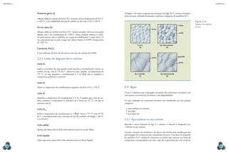 CAPÍTULO 2
MECâNICA 2
48 49
Na igura 2.10 vemos o esquema das estruturas das ligas Fe-C, na faixa correspon-
dente aos aços, resfriados lentamente, conforme o diagrama de equilíbrio Fe-C.
2.3 Aços
O aço é o material mais empregado na maioria das construções mecânicas, por
suas ótimas características mecânicas e sua adaptabilidade.
Os aços utilizados na construção mecânica são classiicados em três grandes
categorias:
•	aços-carbono ou comuns;
•	aços-liga;
•	aços especiais.
2.3.1 Aço-carbono ou aço comum
Quando o único elemento de liga é o carbono, o material é designado aço-
-carbono ou aço comum.
Grandes variações de resistência e de dureza são obtidas pela modiicação das
porcentagens de carbono ou por tratamentos térmicos. Com base no diagrama
de equilíbrio Fe-C, podem-se interpretar as reações que ocorrem nas faixas de
composição correspondentes aos aços e que são responsáveis por tais variações.
ferrita
ferrita
perlita
cementita
perlita
perlita
Fe puro
(A)
Aço hipoeutetoide
(B)
Aço eutetoide
(C)
Aço hipereutetoide
(D)
Figura 2.10
aspecto micrográico
do aço.
Austenita gama (γ)
Solução sólida de carbono em ferro CFC, existente entre as temperaturas de 912 °C
e 1495 °C, com solubilidade máxima de carbono no ferro de 2,11% a 1148 °C.
Ferrita delta (δ)
Solução sólida de carbono em ferro CCC, mesmo estando o ferro em seu estado
líquido, isto é, até a temperatura de 1538 °C. Nessa condição térmica, o carbo-
no praticamente não se solubiliza ou o grau de solubilização é muito baixo. O
teor percentual que se pode atingir são valores limites de 0,09% (temperatura
de 1495 °C).
Cementita (Fe3C)
É um carboneto de ferro de alta dureza com teor de carbono de 6,69%.
2.2.2 Linhas do diagrama ferro-carbono
Linha A1
Indica a ocorrência de uma parada (arrêt) durante a transformação. Assim, ao
resfriar um aço com 0,77% de C, observa-se uma “parada” na temperatura de
727 °C, ou seja, enquanto a transformação γ ¦ α+ Fe3C não se completa, a
temperatura permanece constante.
Linha A2
Mostra a temperatura de transformação magnética do ferro CCC a 770 °C.
Linha A3
Identiica a temperatura de transformação γ ¦ α. À medida que o teor de car-
bono aumenta, a temperatura A3 diminui, até o limite de 727 °C, em que se
encontra com A1.
Linha Acm
Indica a temperatura de transformação γ ¦ Fe3C. Inicia a 727 °C com 0,77%
de C e vai aumentando com a elevação do teor de carbono, até atingir 1148 °C
a 2,11% de C.
Linha solidus
Aponta que abaixo dessa linha todo material estará no estado sólido.
Linha liquidus
Indica que acima dessa linha todo material estará na forma líquida.
 